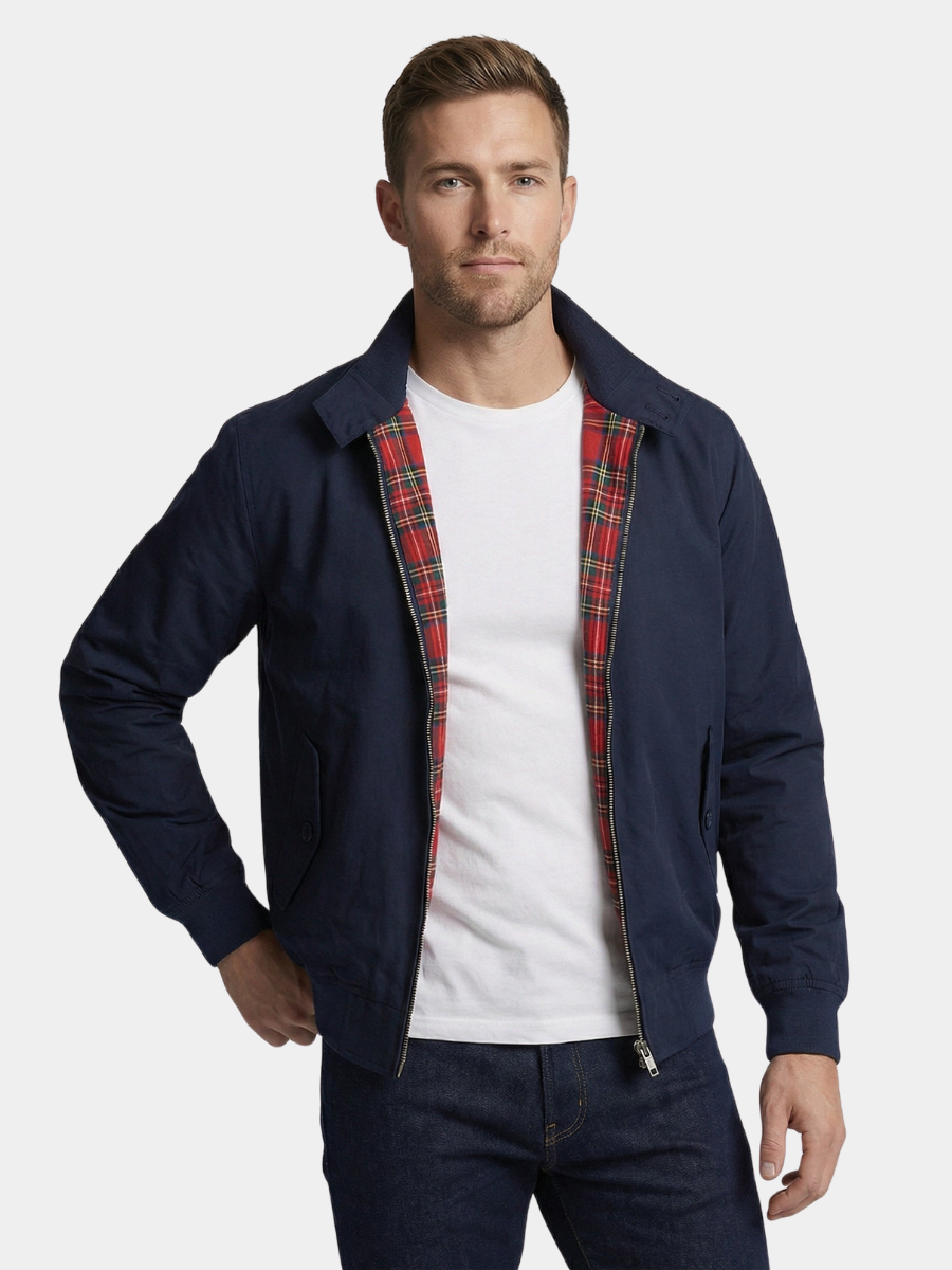Blouson harrington doublure tartan pour homme