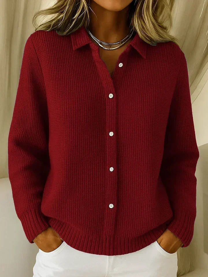 Gilet long en maille pour femme