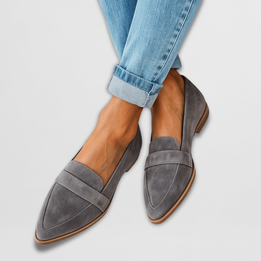 Mocassins daim semelle amortie pour femme