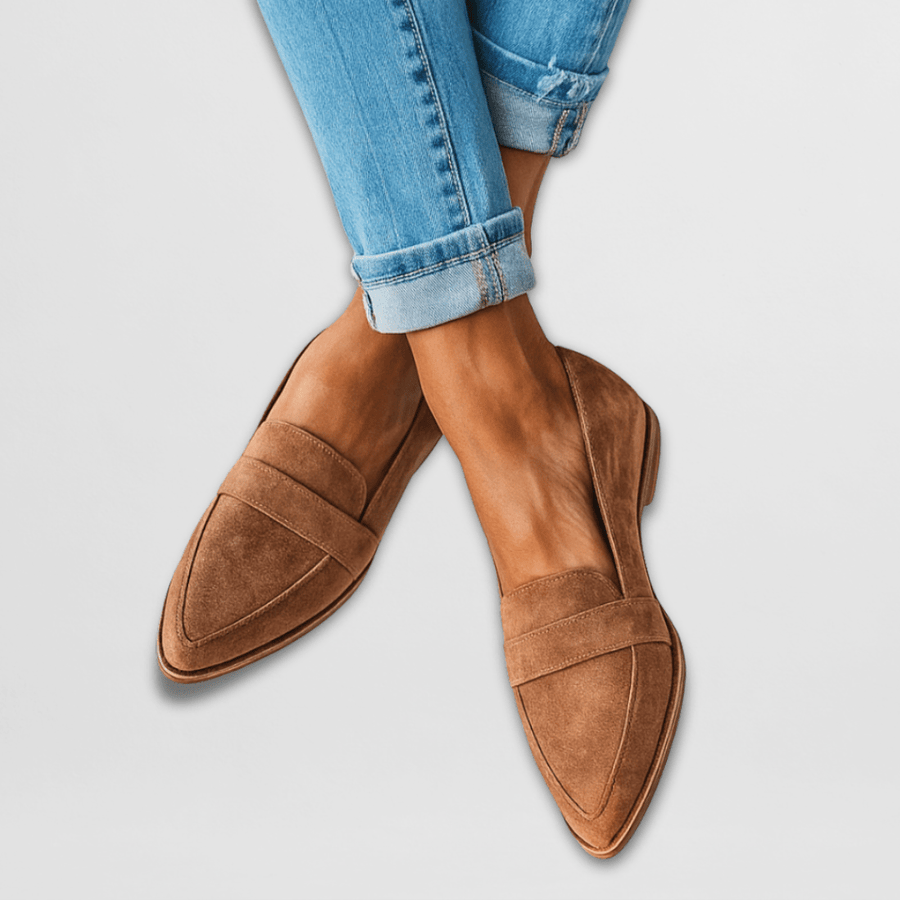 Mocassins daim semelle amortie pour femme