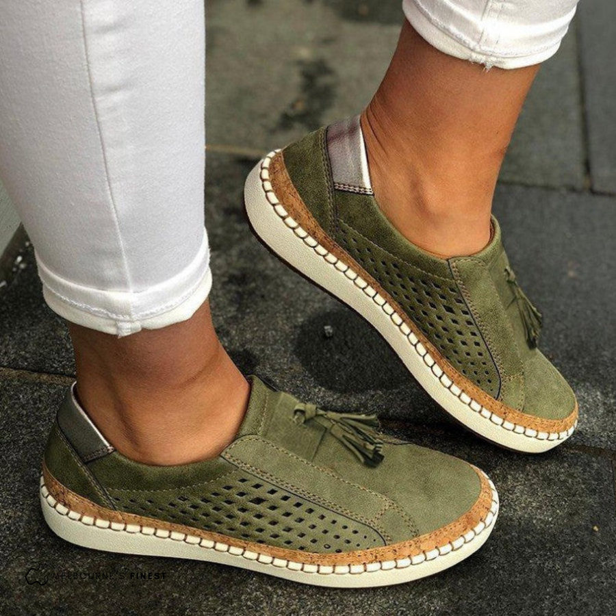Chaussures perforées à enfiler pour femme