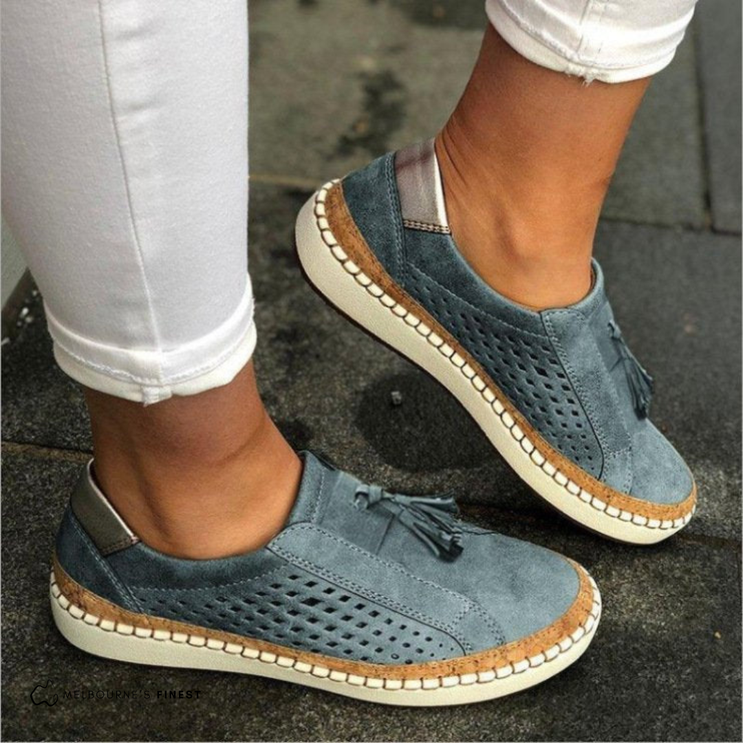Chaussures perforées à enfiler pour femme