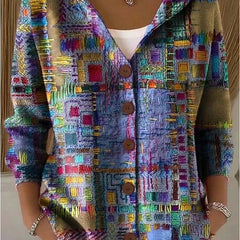 Gilet à capuche boutonné pour femme