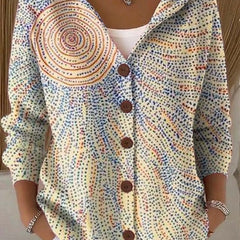 Gilet à capuche boutonné pour femme