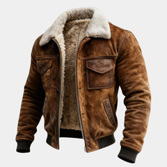 Blouson zippé doublure sherpa pour homme