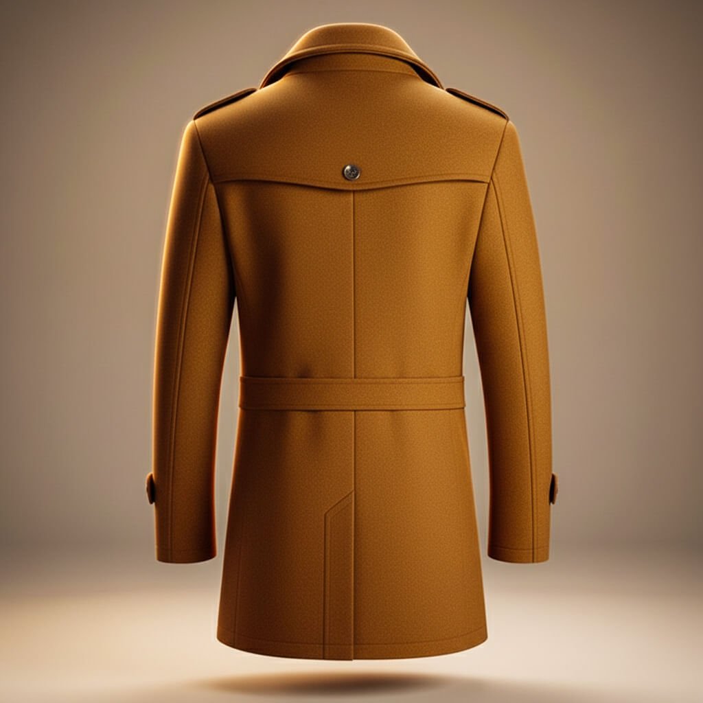 Manteau laine col structuré pour homme
