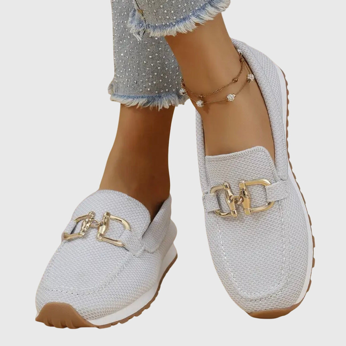 Mocassins à mors doré pour femme