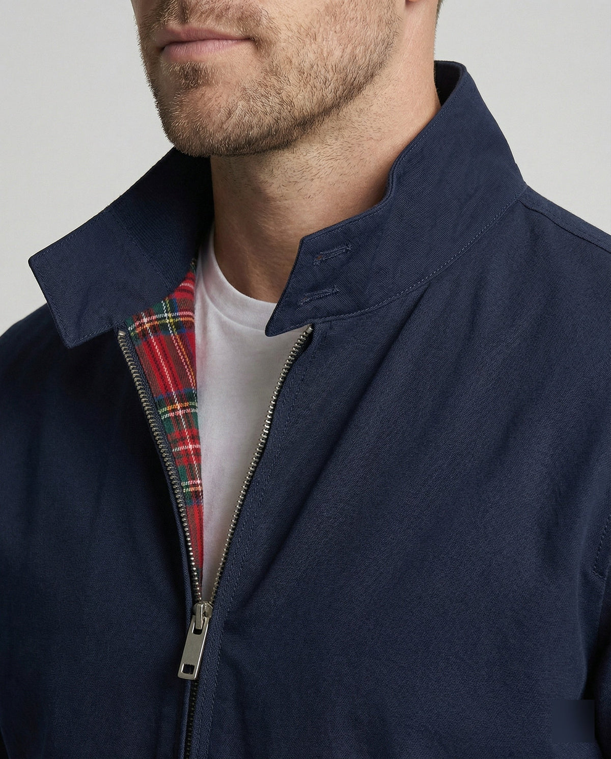 Blouson harrington doublure tartan pour homme