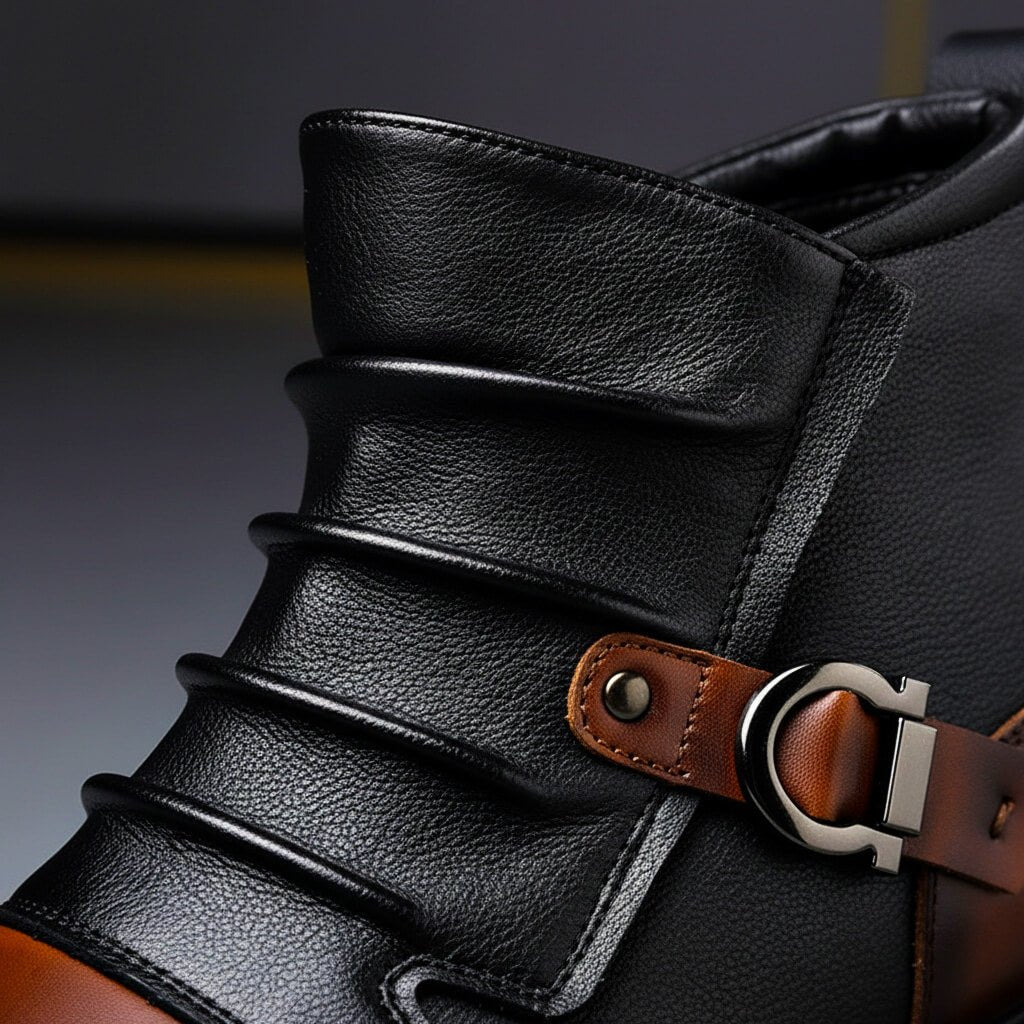 Bottines rétro semelle antidérapante pour homme