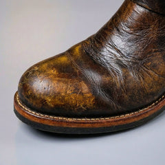 Bottes à boucles vieillies pour homme