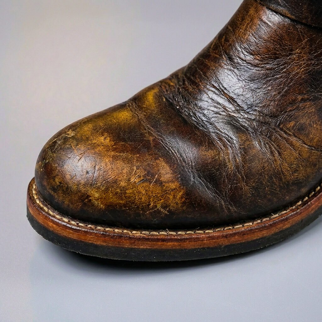 Bottes à boucles vieillies pour homme