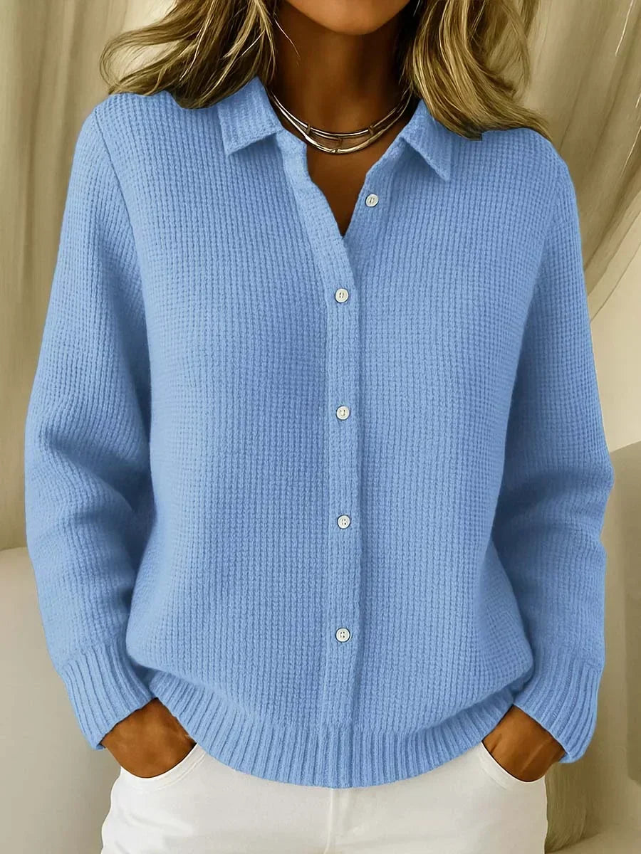 Gilet long en maille pour femme