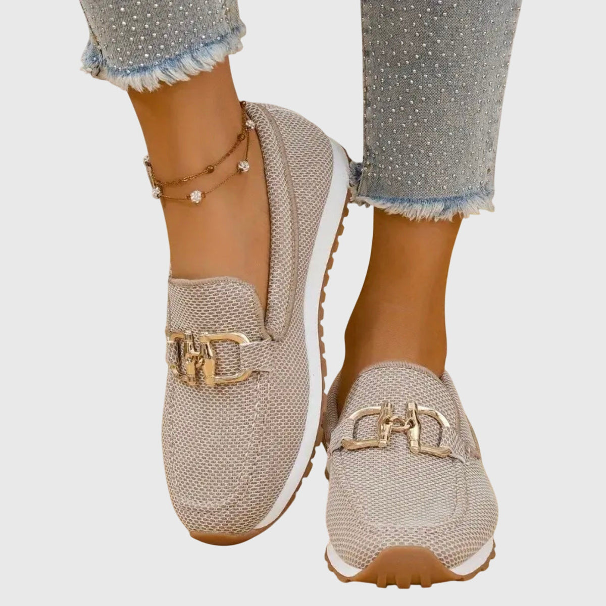 Mocassins à mors doré pour femme