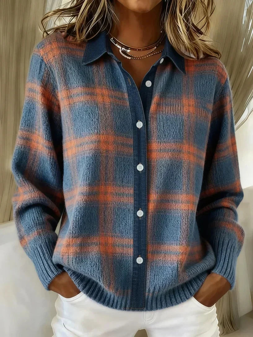 Gilet long boutonné pour femme