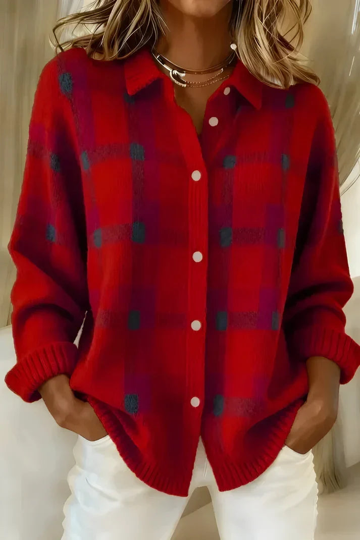 Gilet long boutonné pour femme