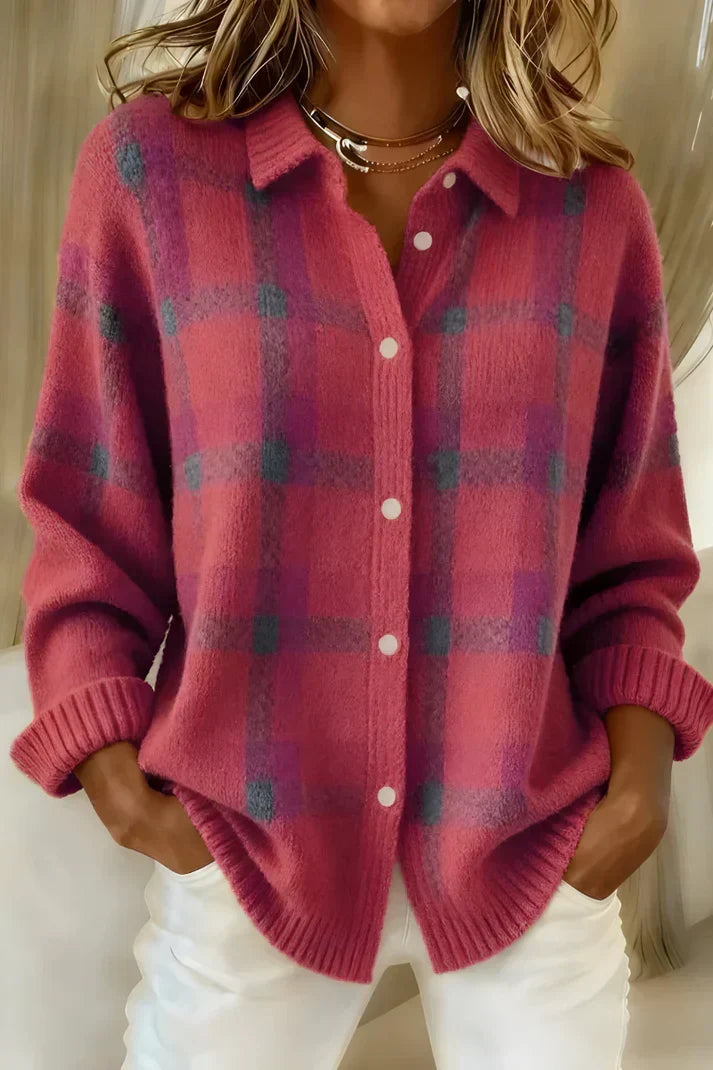Gilet long boutonné pour femme